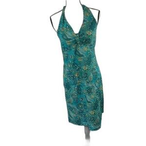 Jonathan Martin Size 9 Womans Green Halter Sundress Stretch Pull On